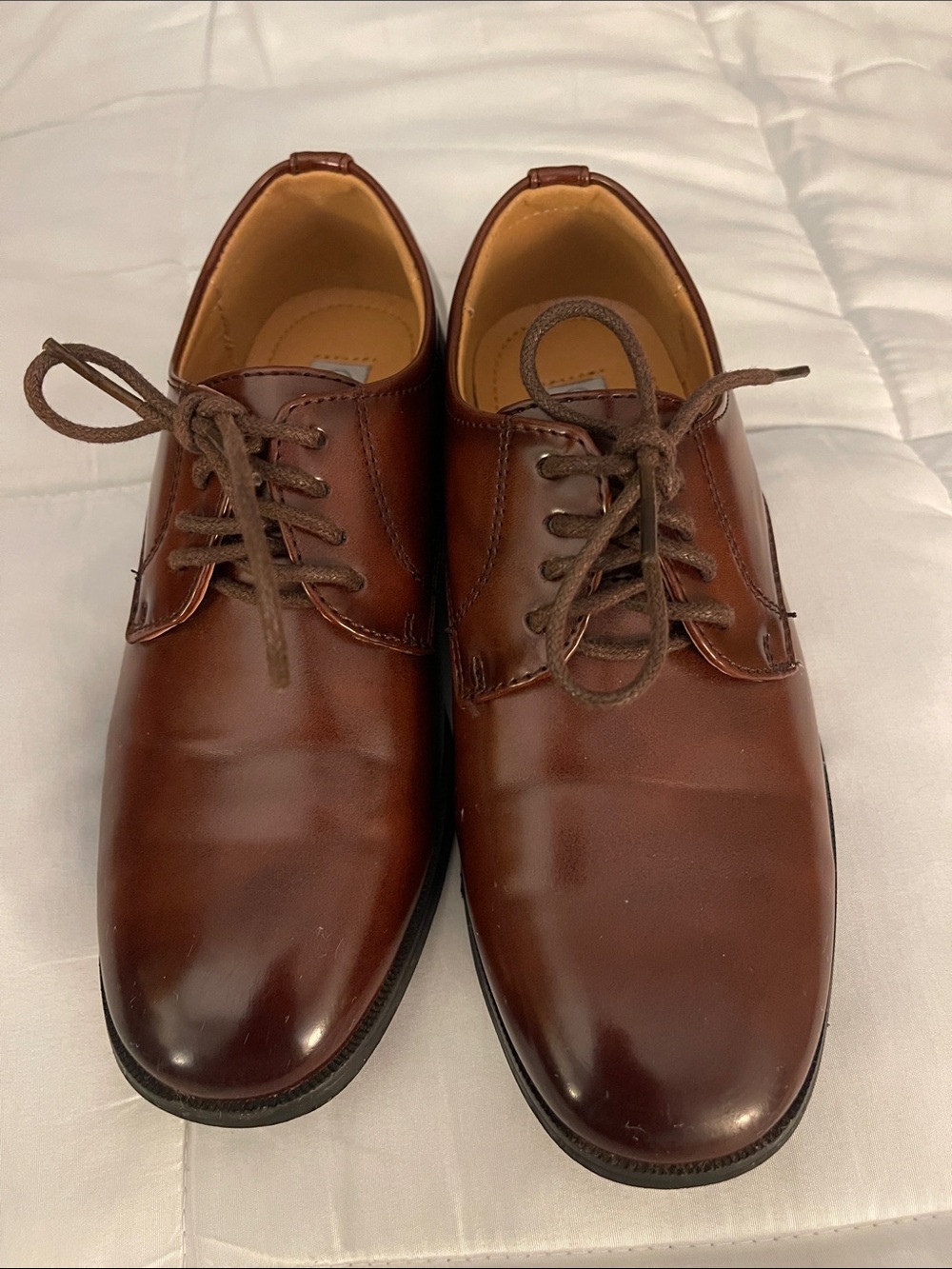 Tip Top - Kids Brown Leather Dress Shoes